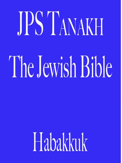 Title details for Habakkuk by The Jewish Publication Society - Wait list